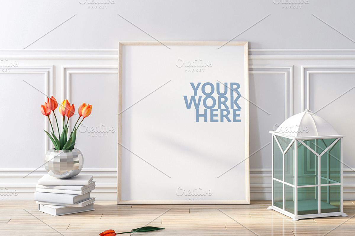 10 PSD frames mockup with flowers, a Books & Magazine Mockup by Radmila (Photo 4 of 8)