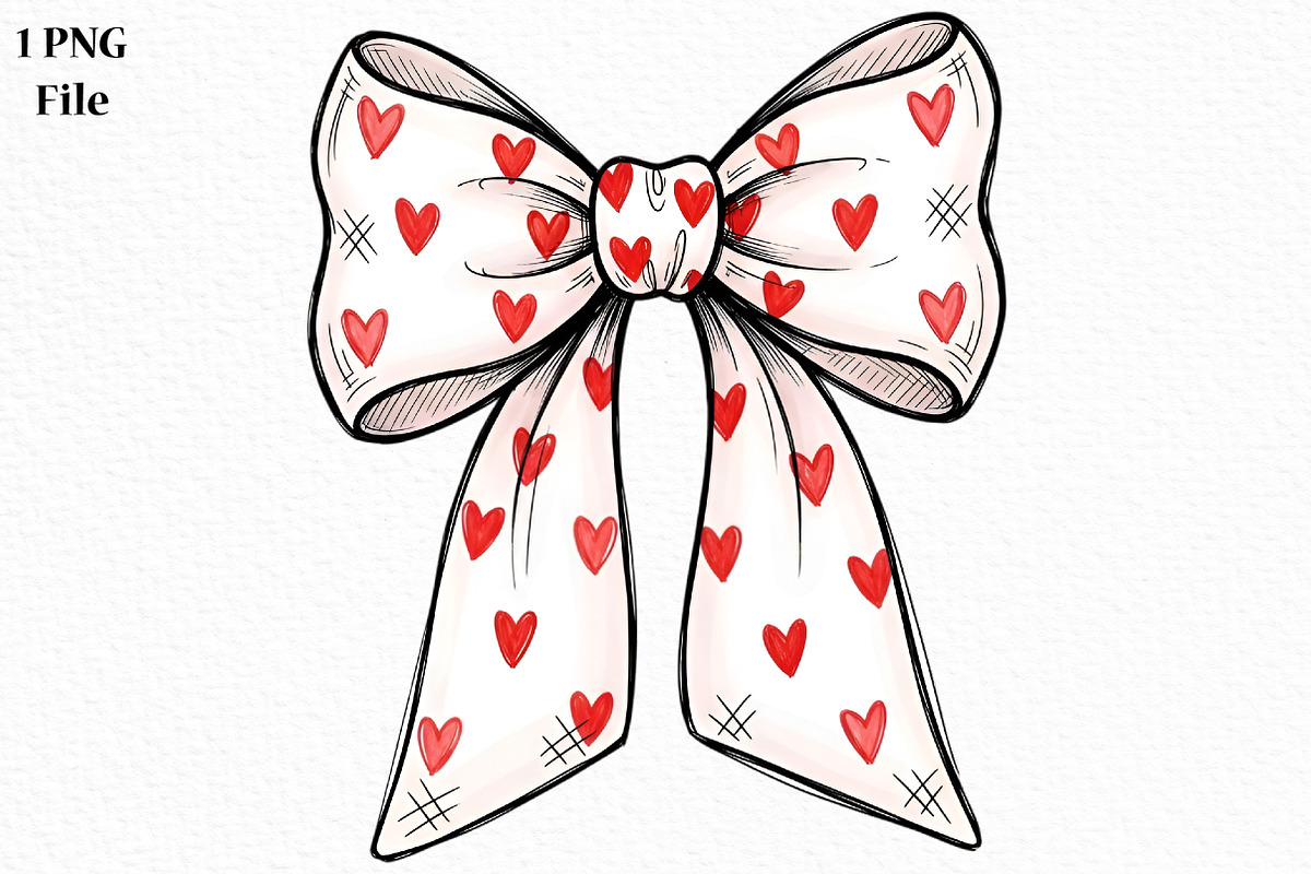 Valentine's Day Coquette Bow PNG, an Illustration by Canvas Craft (Photo 1 of 6)