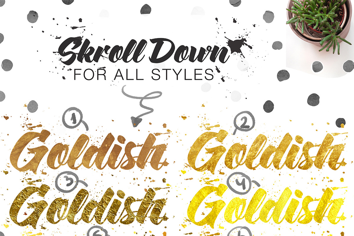 Goldish Kit. Gold Styles with Extras, a Layer Style Add-On by Ruslan Zelensky (Photo 4 of 5)