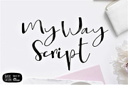 My Way Script, a Script Font by YandiDesigns (Thumbnail 1 of 3)