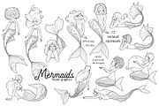 Ocean Paradise - vector mermaids, an Animal Illustration by Ekaterina Glazkova (Thumbnail 2 of 5)