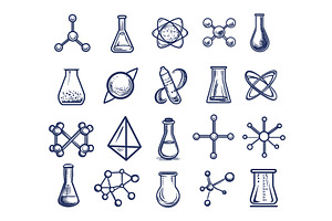 Science line logo. Scientific, an Illustration by Stock-Smart-Start