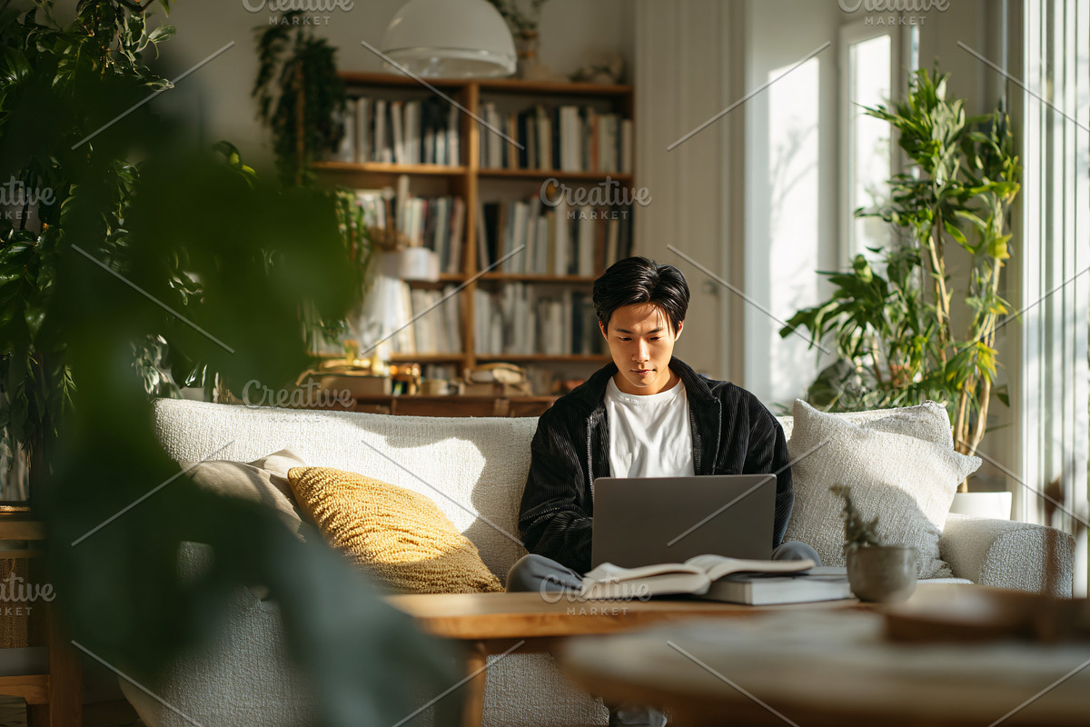 Young Man Working on Laptop, a Business Photo by shahsoft (Photo 2 of 2)