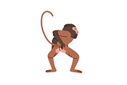 Funny monkeys play in jungle set, an Animal Illustration by PaperTrident (Thumbnail 5 of 10)