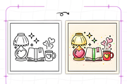 Cozy Girly Coloring Pages Bold and E, a Decorative Illustration by Ink Gallery (Thumbnail 7 of 9)