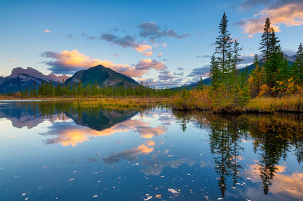 Vermilion lakes, Banff, Canada, a Nature Photo by Landscape and travel