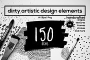 150 Handcrafted design elements, an Object Graphic by Artem Vorotnikov (Thumbnail 1 of 8)