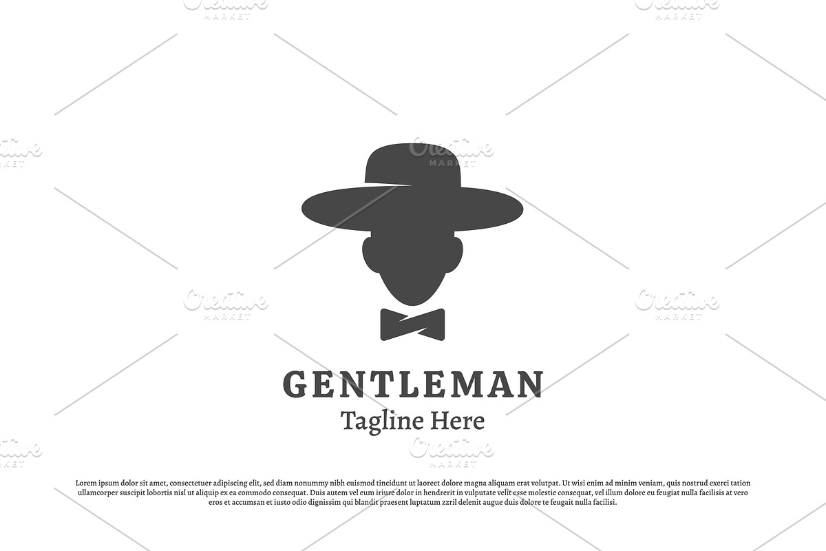 Gentleman Fashion Logo Design Icon, a Branding & Logo Template by Morvana Crew