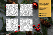 Seamless Coloring Pages | Christmas, a Pattern Graphic by ChristinaDesigns (Thumbnail 3 of 5)