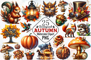 Steampunk Autumn Clipart, an Illustration by RobertsArt (Thumbnail 1 of 7)