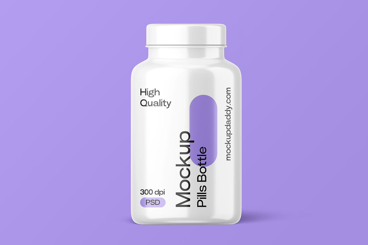 Vitamin & Supplement Bottle Mockup, a Cups & Container Mockup by Mockupdaddy (Photo 10 of 28)