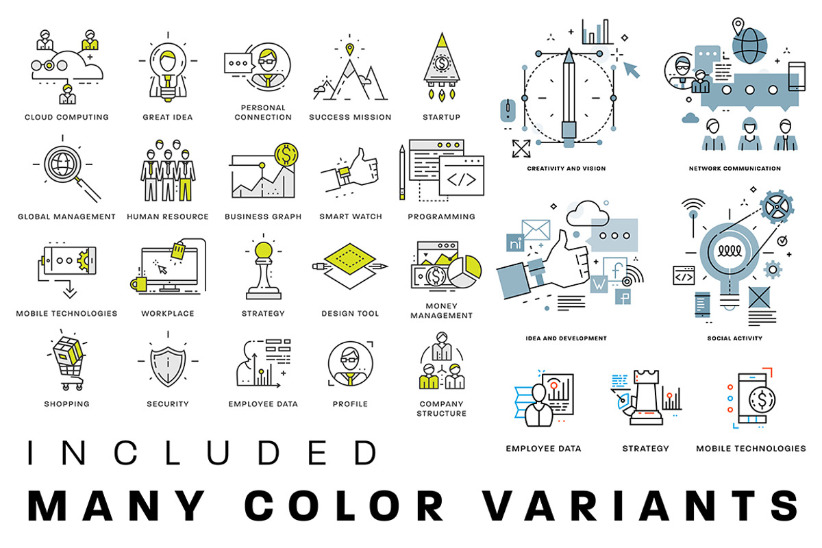 +350 Line Business Icons Collection, an Outline Icon by Anna Ozerina (Photo 4 of 9)