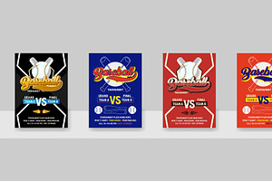Baseball flyer design template, a Flyer Template by Kazi Hossain