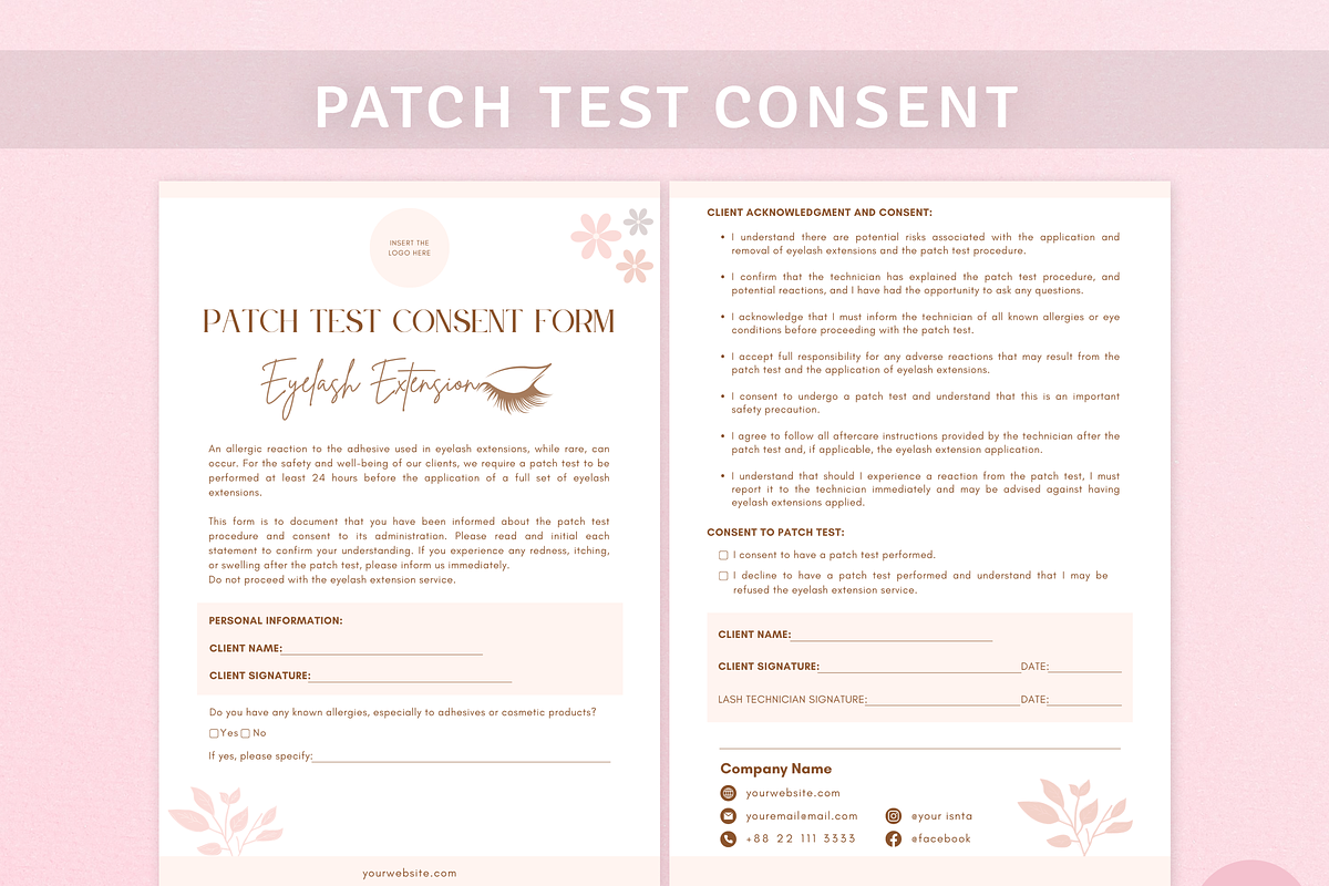 Eyelash Extension Forms Bundle, a Templates & Theme by MondaySpark (Photo 8 of 11)