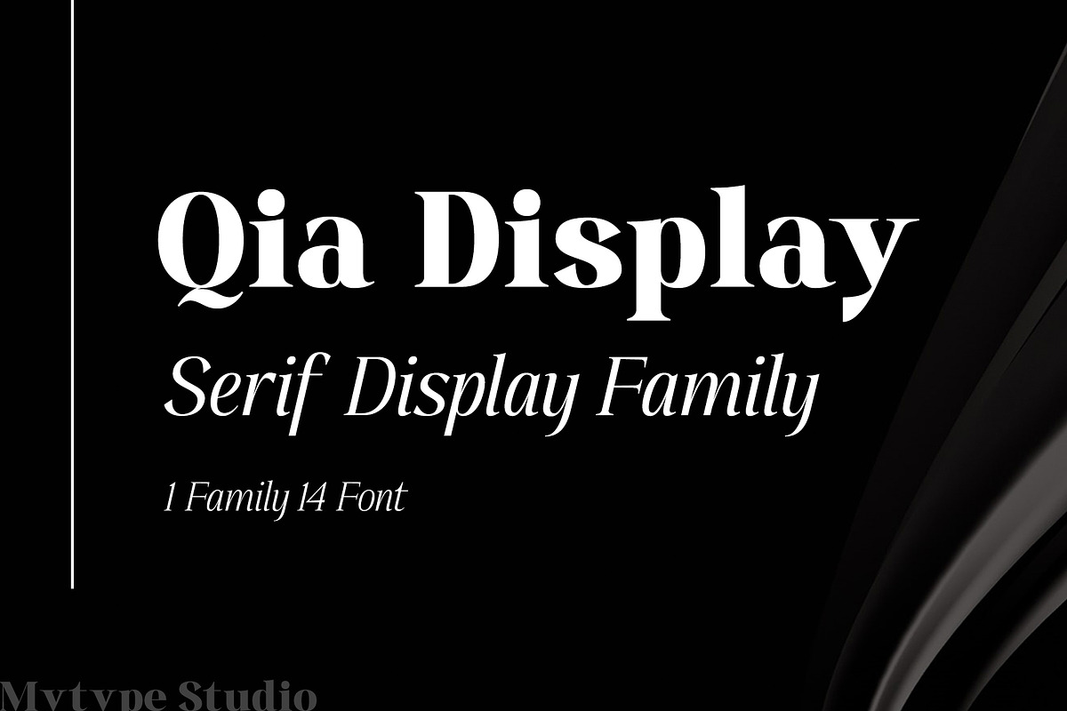 Qia Display - Serif Typeface, a Serif Font by Mytype Studio (Photo 1 of 9)