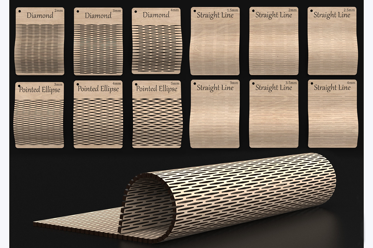 Flexible Living Hinges Laser Files, an Object Graphic by ThemeXDigital (Photo 1 of 9)