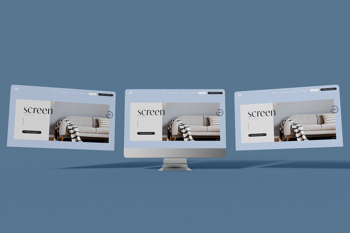 Computer with UI Screen Mockup, a Device Mockup by Mego-studio