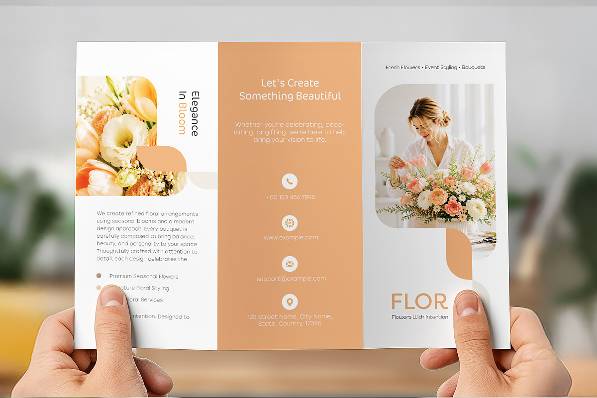 Flower Shop Trifold Brochure, a Brochure Template by WheelieMonkey (Photo 2 of 3)