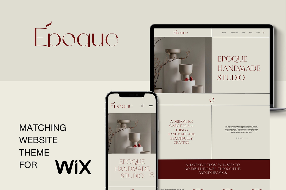 EPOQUE Wix Store Website Theme, a Wix Template by Studio Suvelle (Photo 1 of 10)
