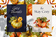 Thanksgiving Watercolor Clipart, an Illustration by Red Ink (Thumbnail 2 of 10)