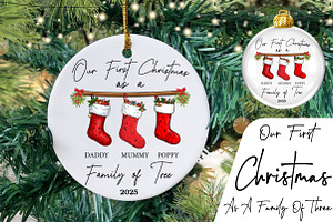 Our First Christmas as a Family of T, an Illustration by CrexoraLab