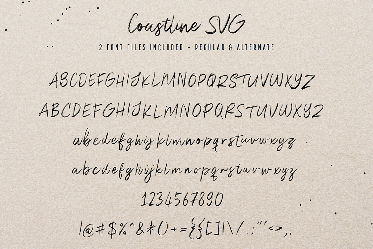 Coastline - Textured Script Font, a Script Font by Surplus Type Co (Photo 4 of 6)