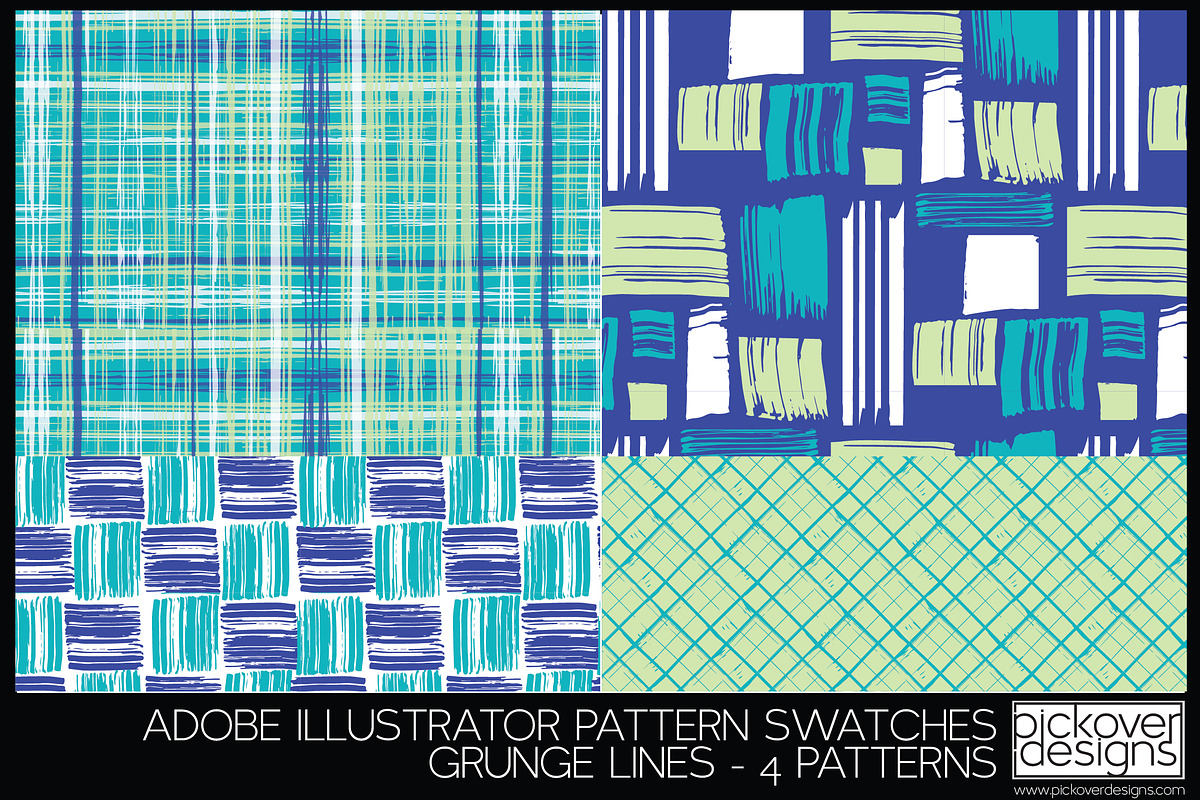 SALE-4 Grunge Line Pattern Swatches