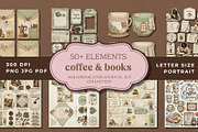 Coffee & Book Lover's Journal Kit, an Object Graphic by Traveling Designer (Thumbnail 1 of 5)