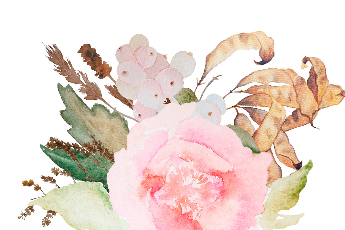 watercolor flowers set 2, a Graphic by GraphicRain (Photo 5 of 5)