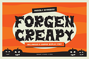 Forgen Creapy - Halloween Font, a Blackletter Font by Iqsiart Studio (Thumbnail 1 of 7)