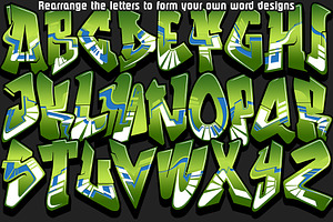 Graffiti Alphabet - Lush