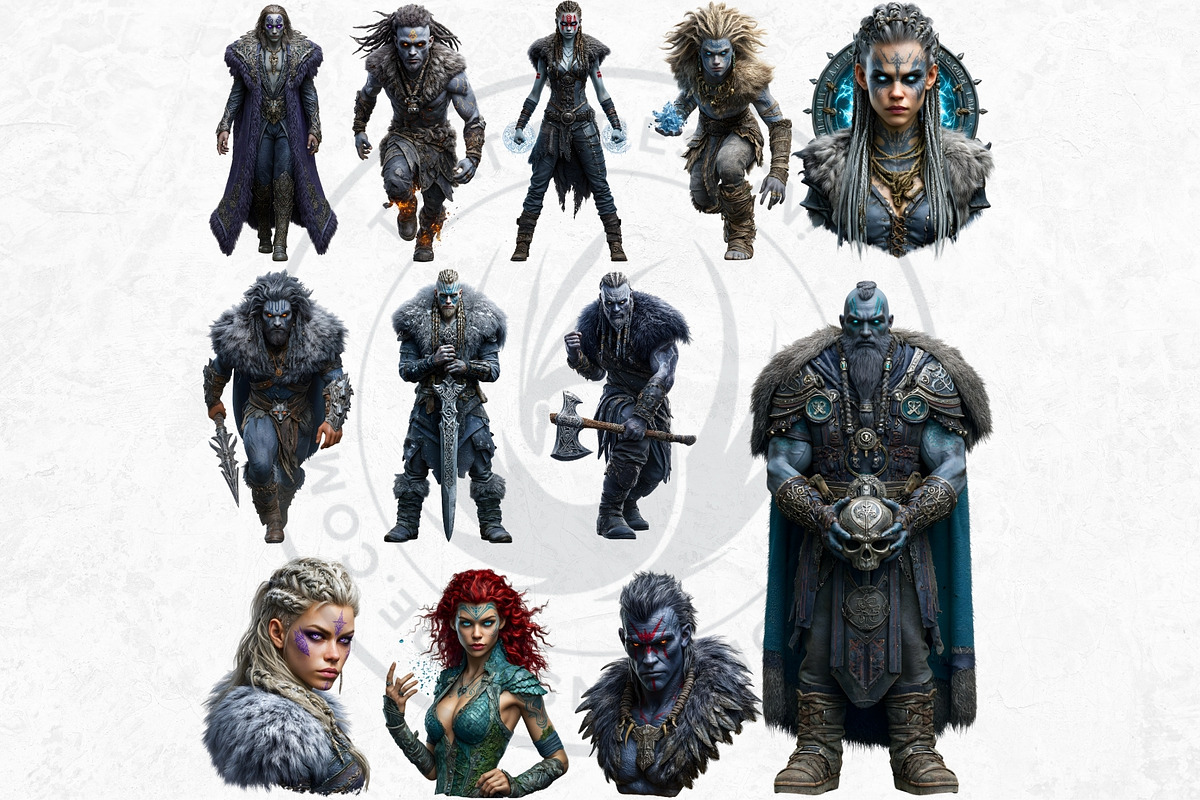 Norse Jotuns Giant Viking Cliparts, a Person Illustration by ThatsDesignArt (Photo 17 of 18)