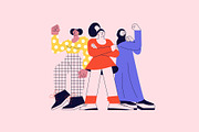 Girl power and feminism concept., a Person Illustration by Lucky Shop (Thumbnail 4 of 6)