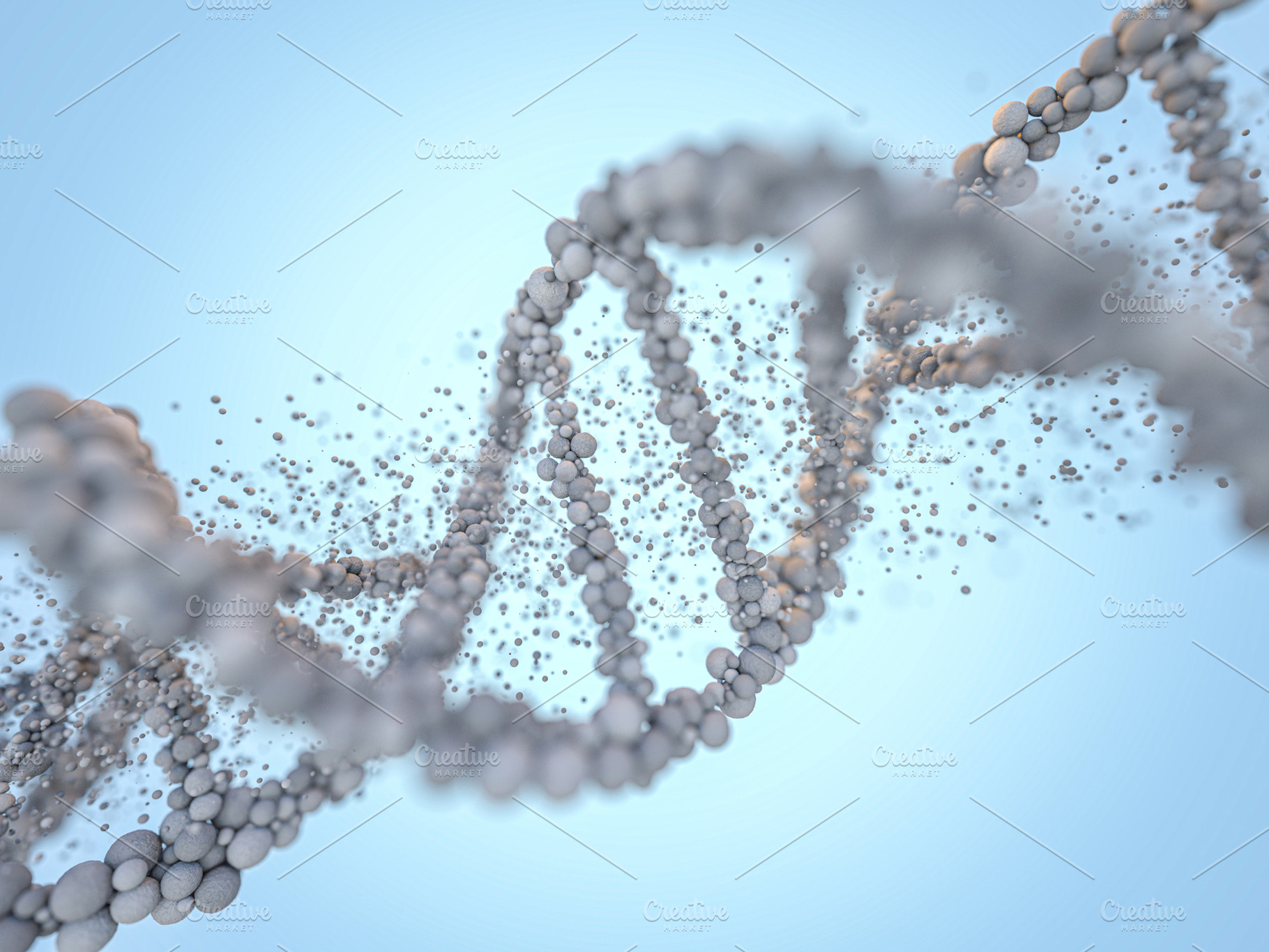 Dna chain abstract background containing dna, chain, and health, a Health & Medical Photo by 3D Graphics Shop