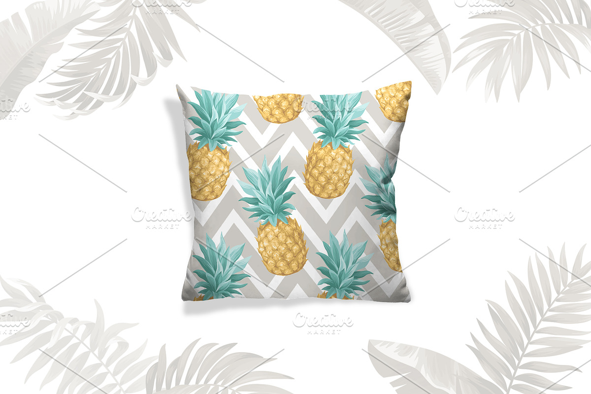 Pineapples. Tropical pattern., a Pattern Graphic by Anna Smirnova (Photo 5 of 6)