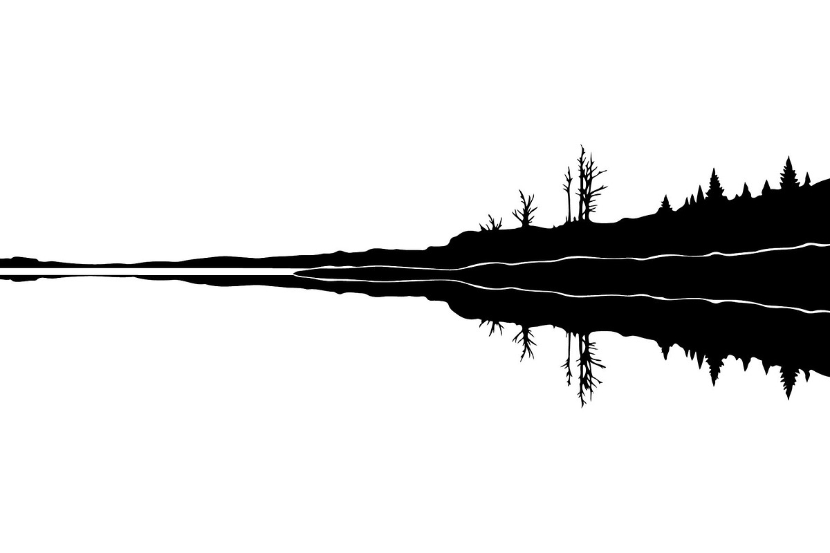 Lake Reflection Silhouette, an Object Graphic by Designer_Momina (Photo 12 of 20)