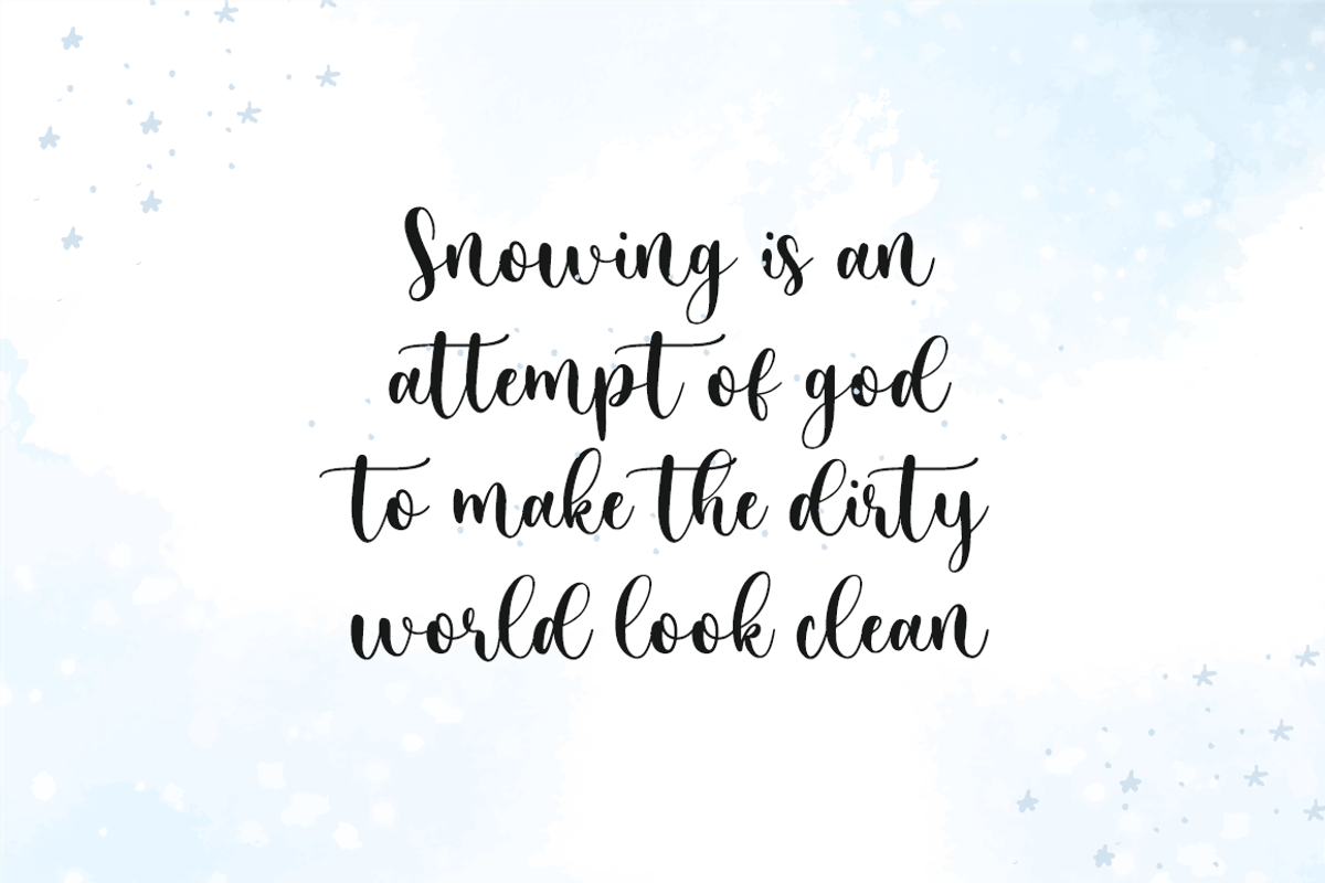 Mystical Snow - Beautiful Font, a Script Font by Sronstudio (Photo 8 of 10)
