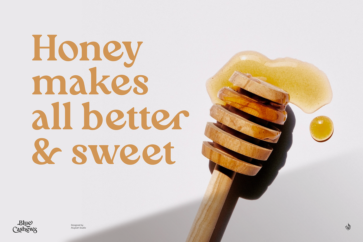 Blue Cashews, a Serif Font by Aluyeah Studio (Photo 6 of 14)
