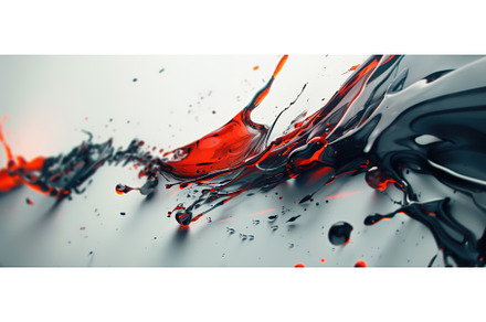 Red and Black Liquid, an Abstract Photo by BazziBa♥