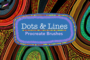 Dots and Lines Procreate Brushes, a Brush Add-On by Mels Brushes