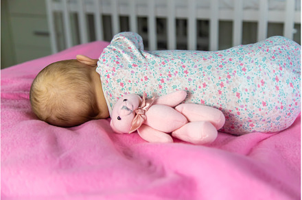 Baby sleeps with a bear. Selective, a Person Photo by yanadjana