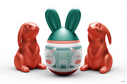 Easter Egg Mockup Bunny Edition, a Mockup by Claymoon Lab (Thumbnail 5 of 7)