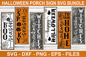 Halloween Porch Sign SVG Bundle