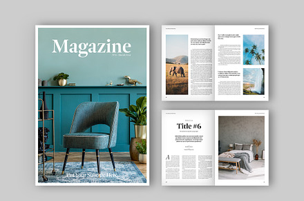 Magazine Layout (A4+US), a Magazine Template by tomsarraipodesign