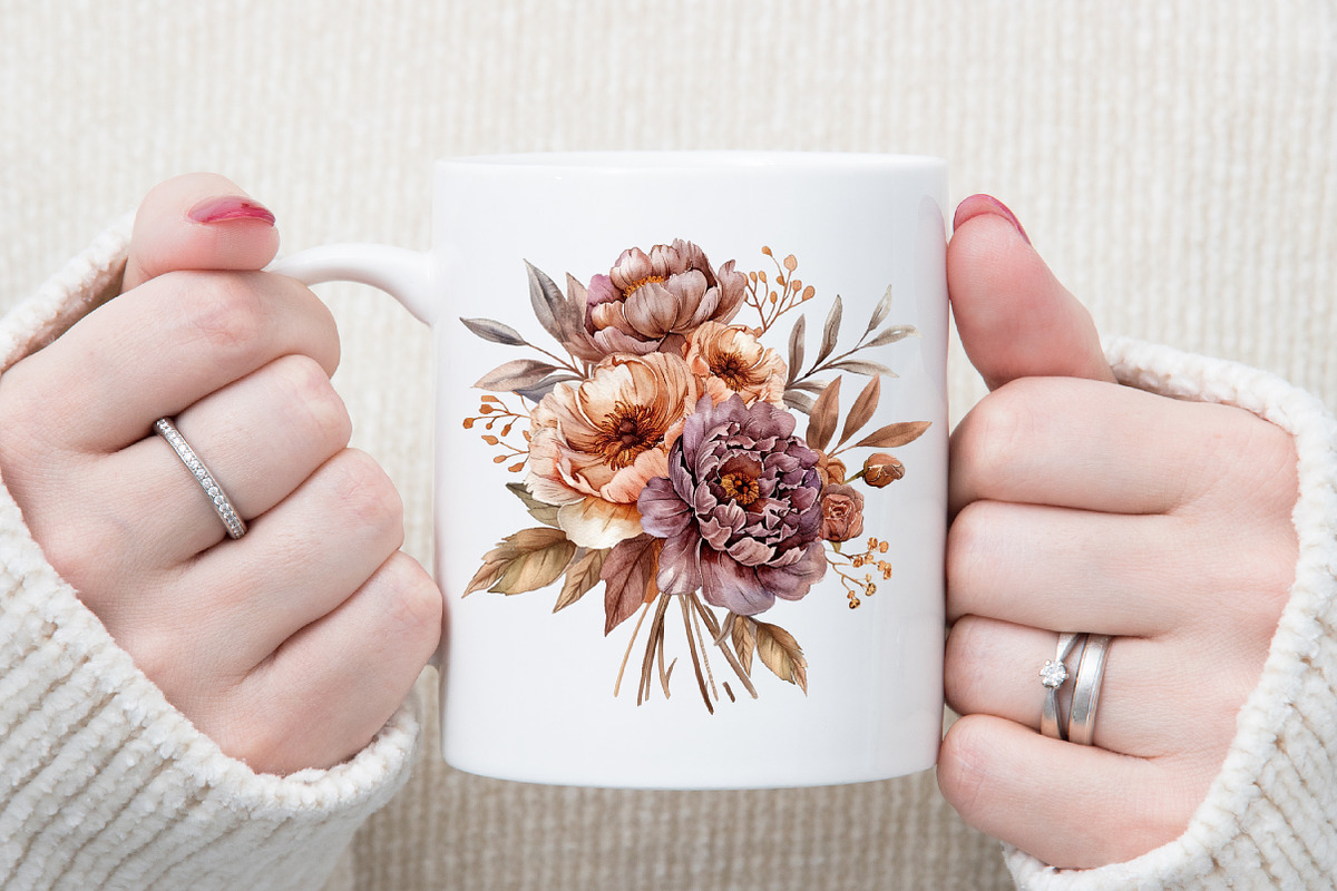 Autumn Florals, Fall Bouquet Set, an Illustration by Sublimation Artist (Photo 5 of 6)