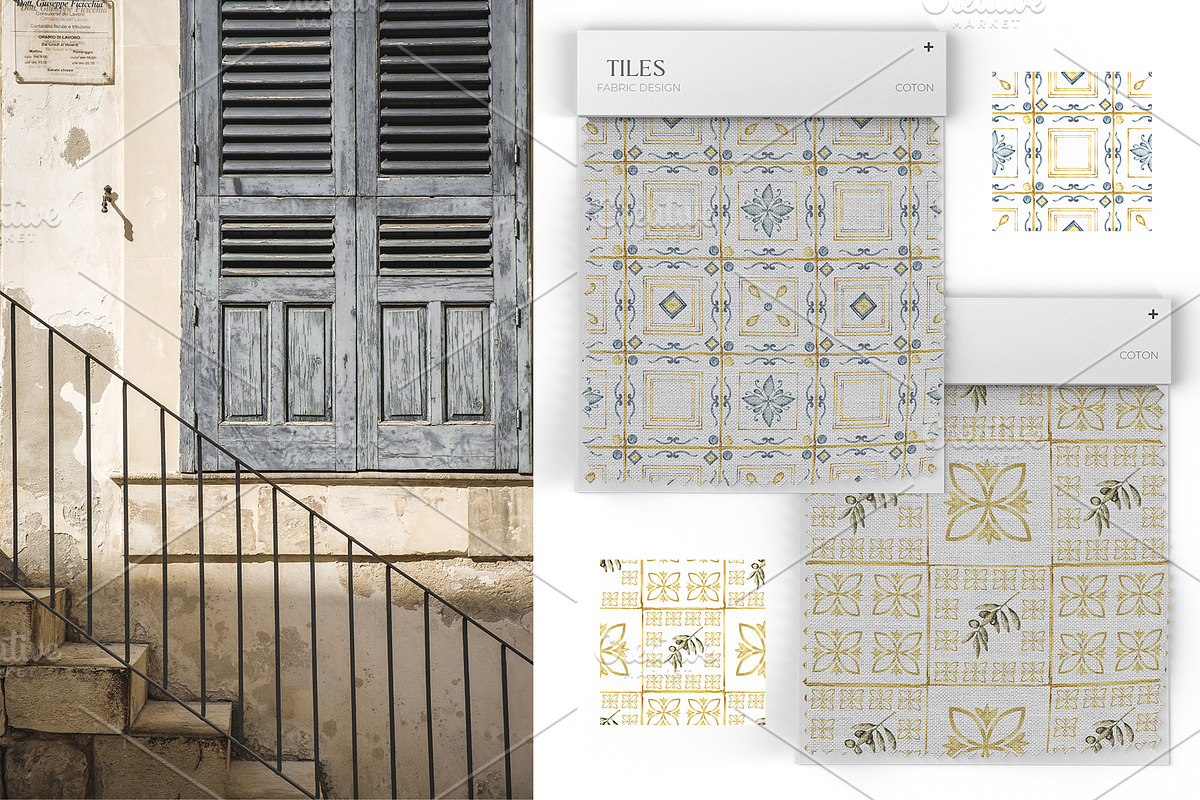 Watercolor Tiles Pattern Collection, a Pattern Graphic by MayaNavits (Photo 10 of 13)