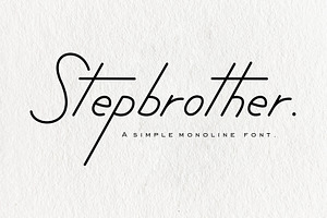 Stepbrother - Simple Monoline Font