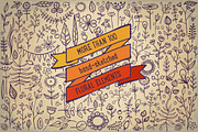 Set of hand-drawn floral elements, a Decorative Illustration by Elena Paletskaya (Thumbnail 1 of 5)