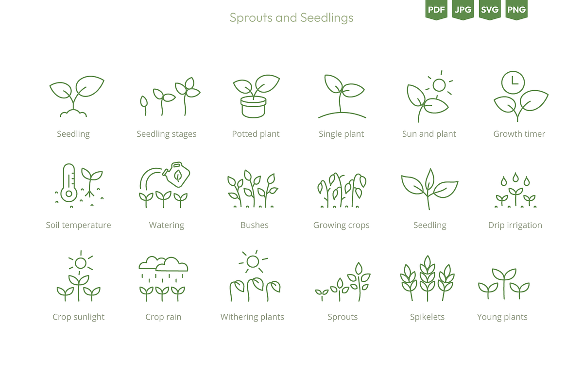 Agriculture & Farming Line Icons Set, an Outline Icon by Ilia Design (Photo 6 of 10)