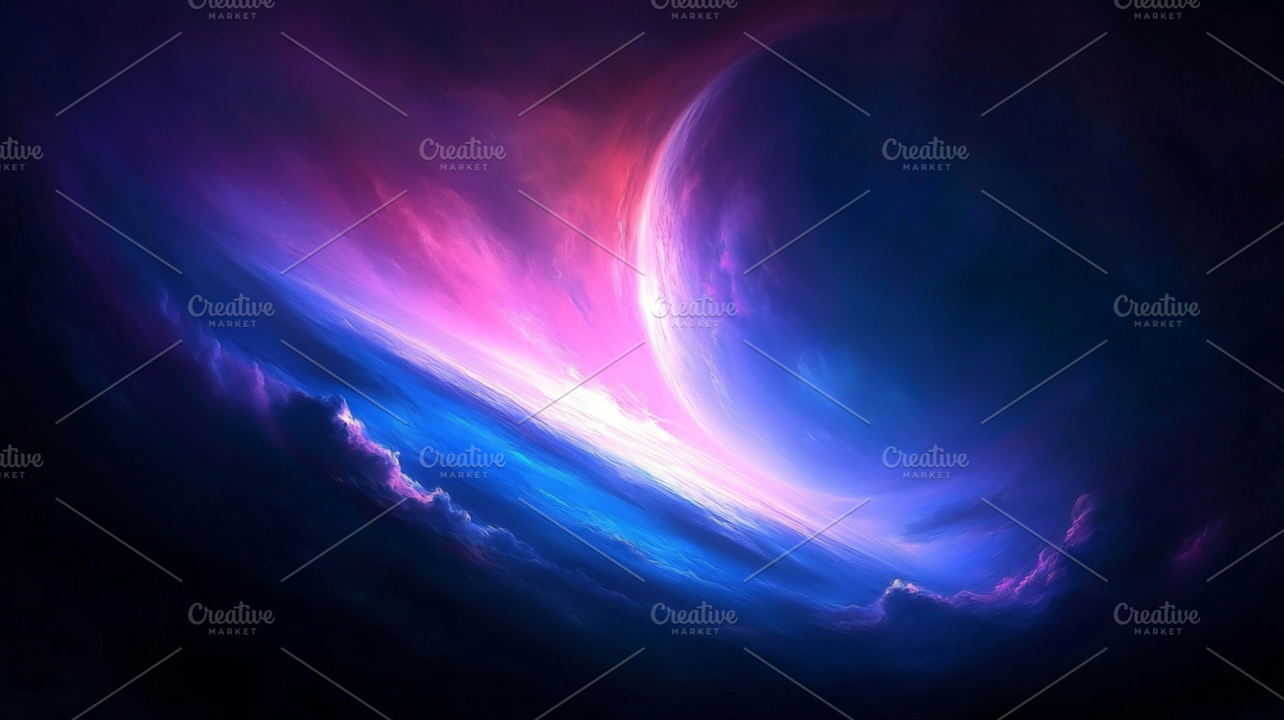 Celestial gateway with vibrant color, a Photo by Dvoevnore photos